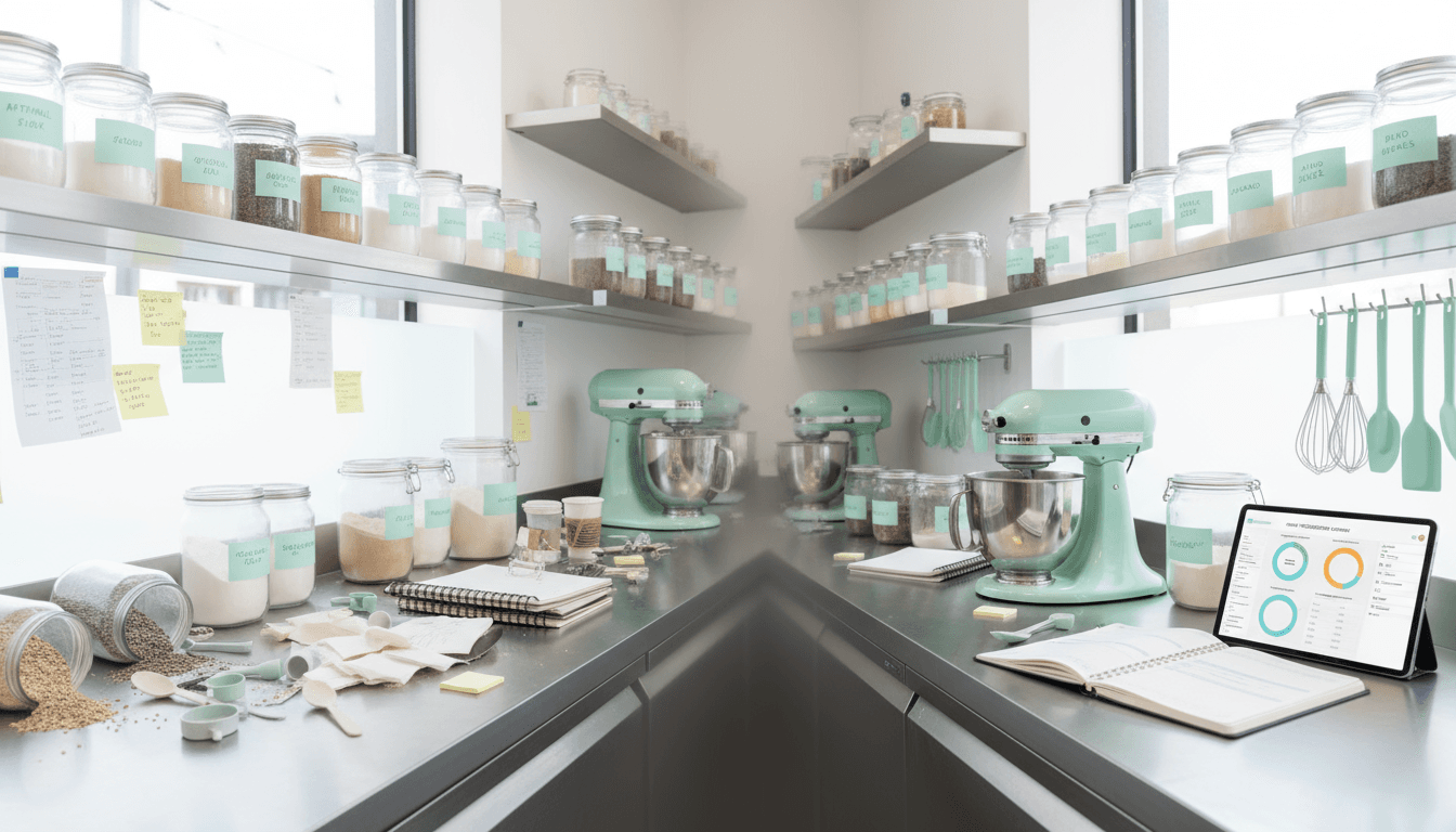 Confeitaria organizada com sistema de gestão